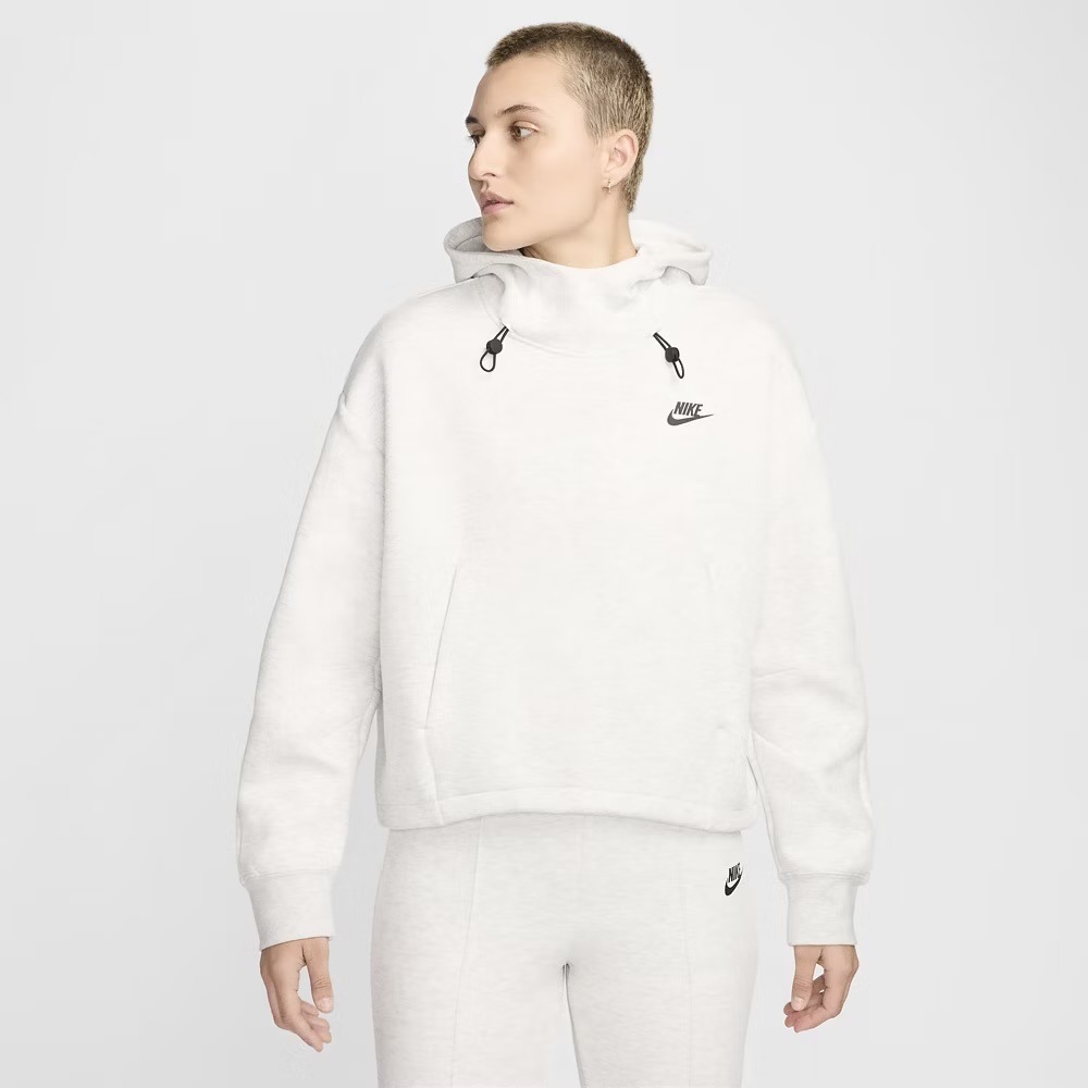 Nike Sportswear Tech Fleece Oversized Hoodie Grey FV6322-013 Womens XS